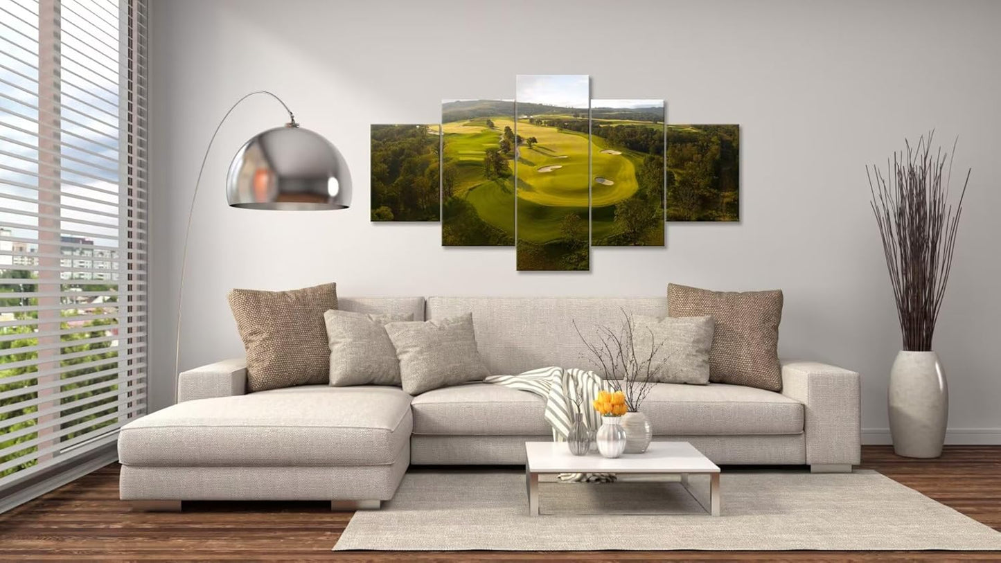 chenchenArt Payne's Valley Golf Course Wall Art Canvas Prints - Payne's Valley Golf Course Pictures Wall Decor for Living Room Bedroom Bathroom Home Decorations Framed Ready to Hang(60''W x 40''H)