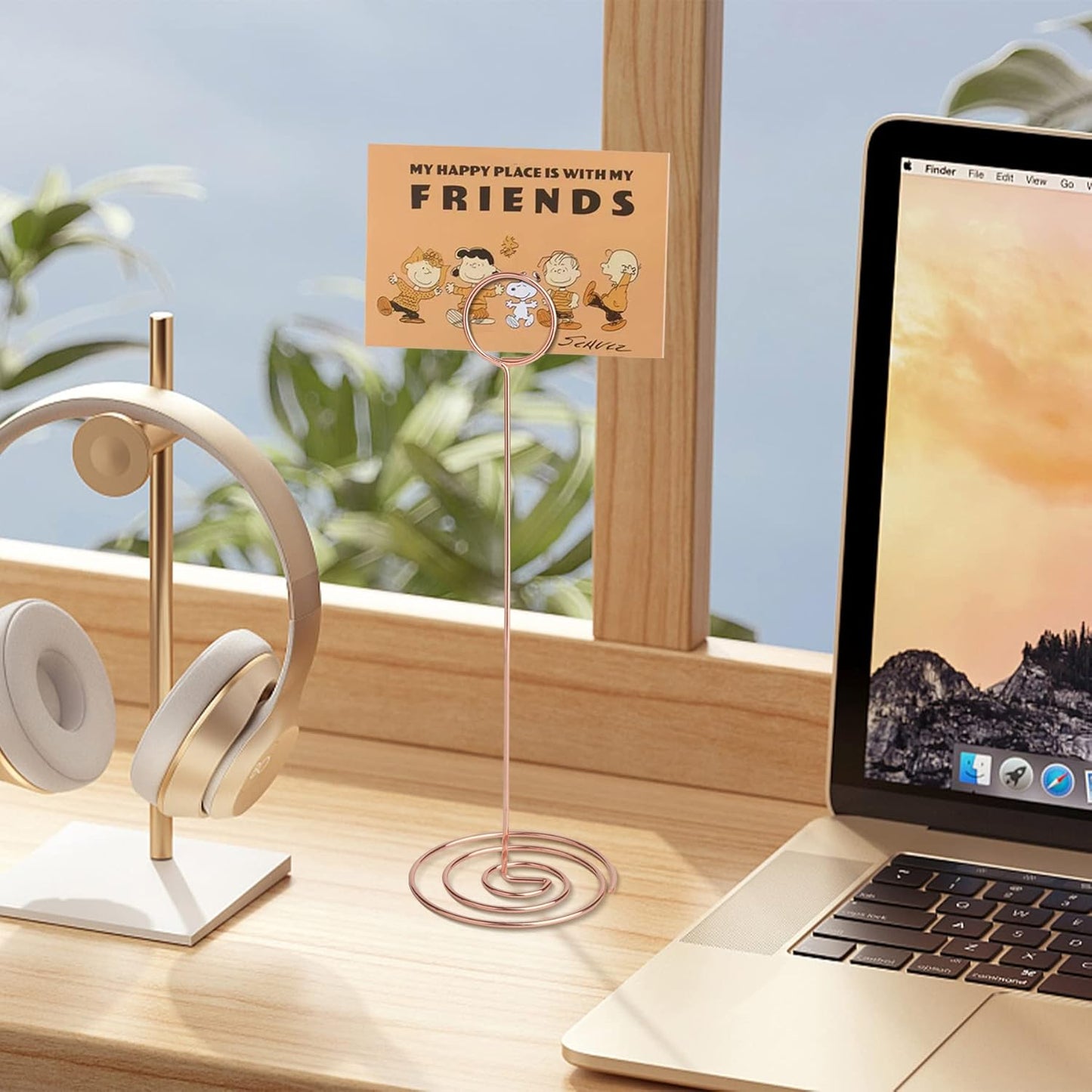 Table Number Holders 10Pcs - 8.75 inch Place Card Holder Tall Table Number Stands for Wedding Party Graduation Reception Restaurant Home Centerpiece Decorations Office Memo (Rose Gold)