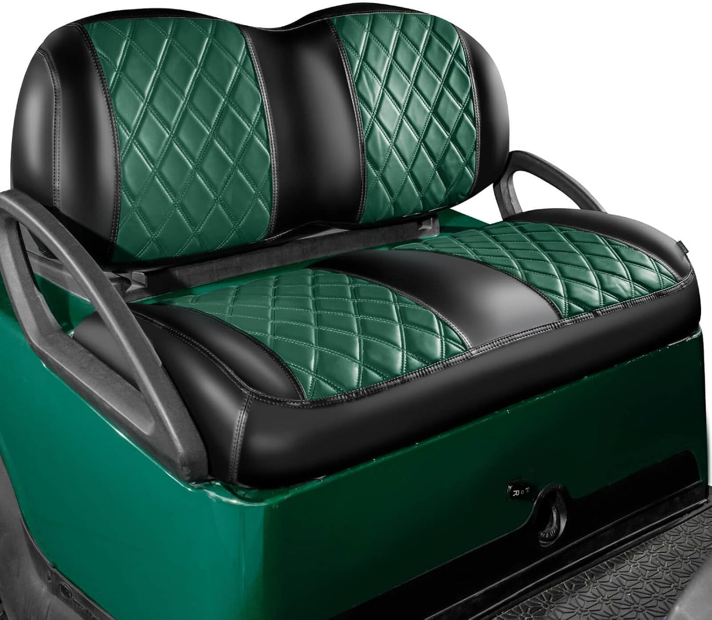 NOKINS Golf Cart Seat Covers Fit Club Car Precedent/Tempo/Onward Premium Front Seat Cushion, Golf Cart Vinyl Leather Diamond Seat Covers, Soft/Scratch-Resistant/No Stapler Needed