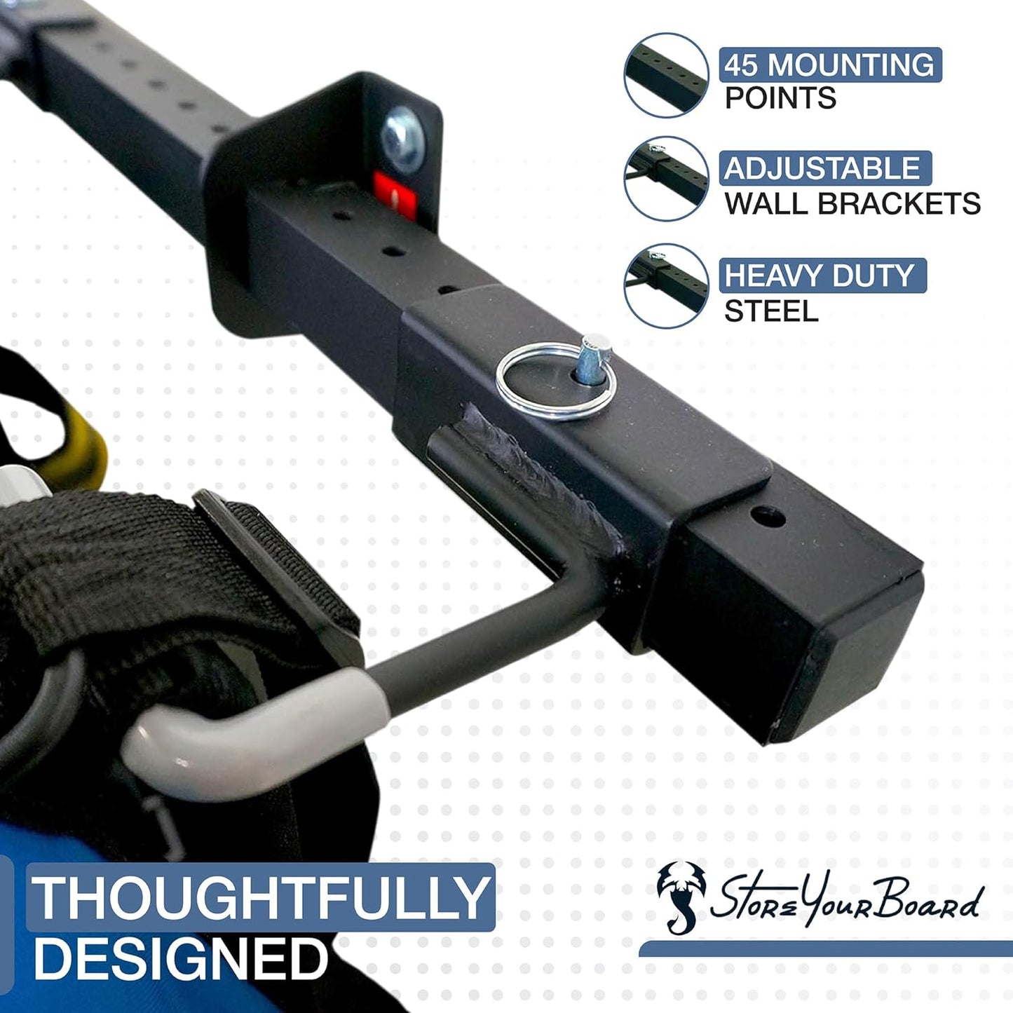 StoreYourBoard BLAT 4 Golf Bag Wall Mount | Home & Garage Storage Hooks | Golf Bag Holder | Heavy-Duty Wall Mount Organizer for Golf Bags & Accessories