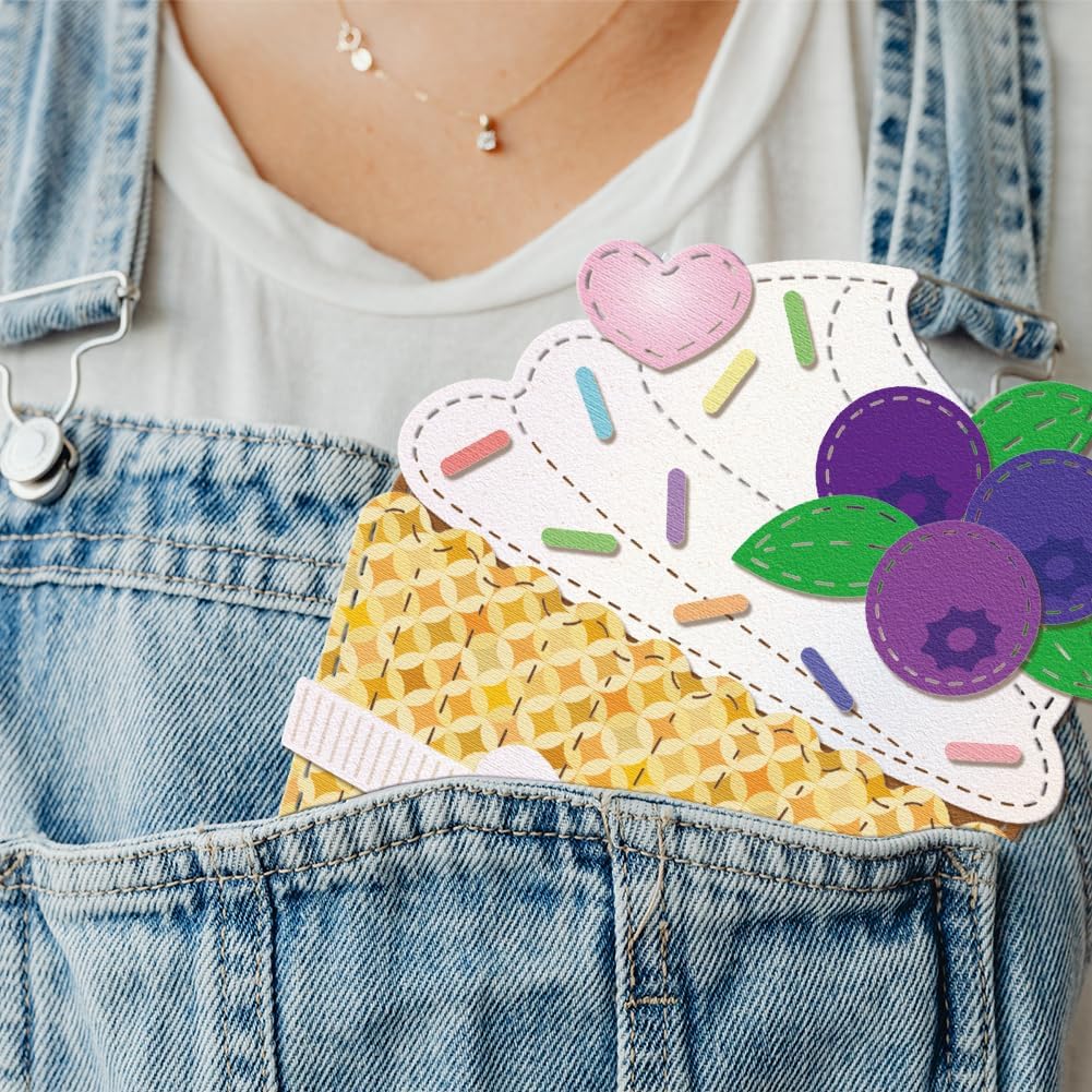 GLOBLELAND 3D Cupcake Gift Card Holder Cutting Dies for Card Making Dessert Cut Die for DIY Scrapbooking Journal Embossing Paper Craft Decor