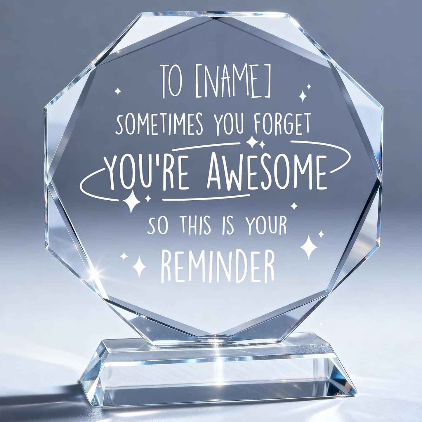Custom Crystal Awards and Trophies – Personalized Engraved Glass Plaques for Employee Recognition, Appreciation, Farewell, Retirement, Coworker Gifts, Sports Achievements