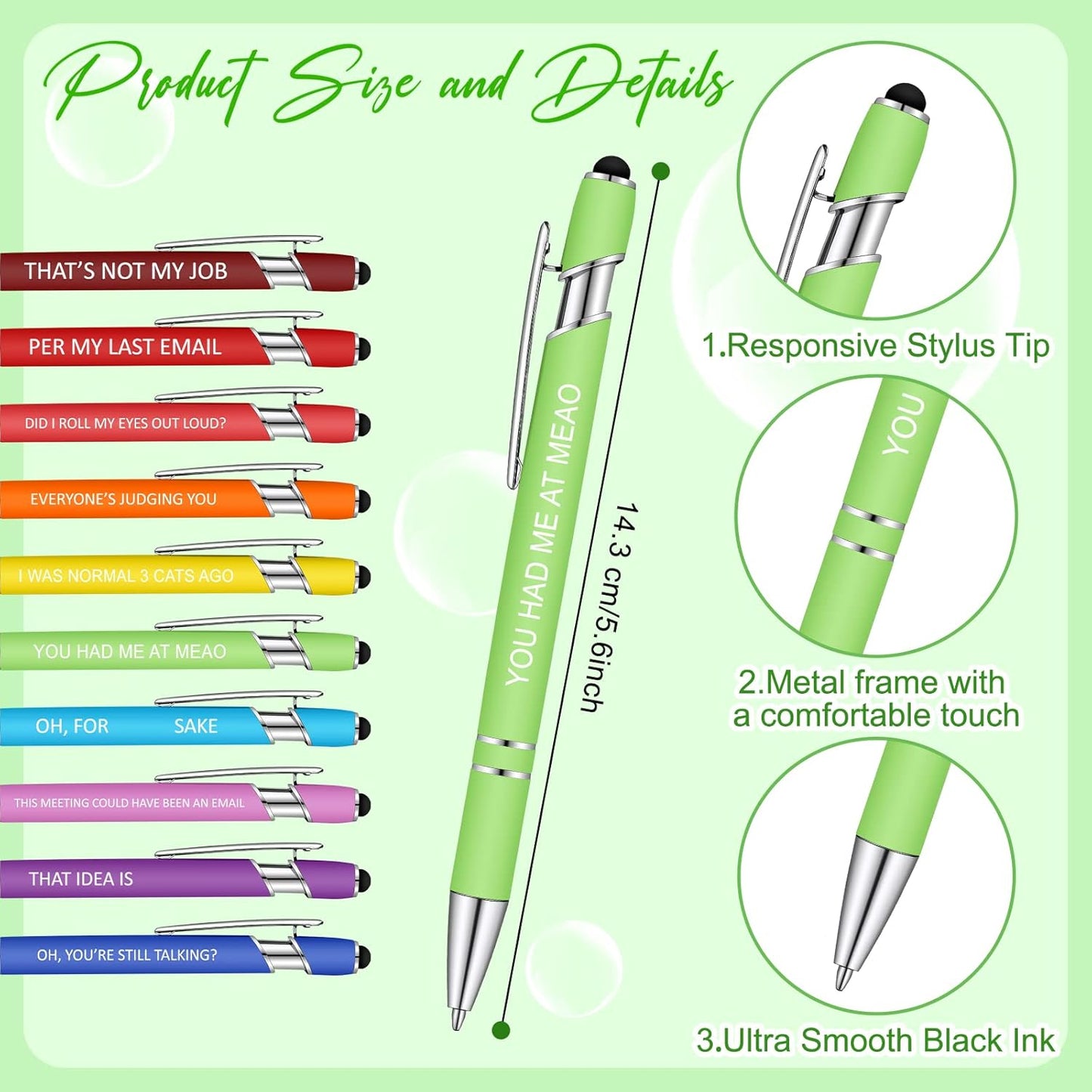 Geyee 24 Pcs Interesting Sticky Notes with Funny Pens Fun Notepads for Adults Coworkers Nurse 3 x 4 Inch to Do List Notepads with Sayings Pen for Lab Week Gifts Teacher Office Supplies