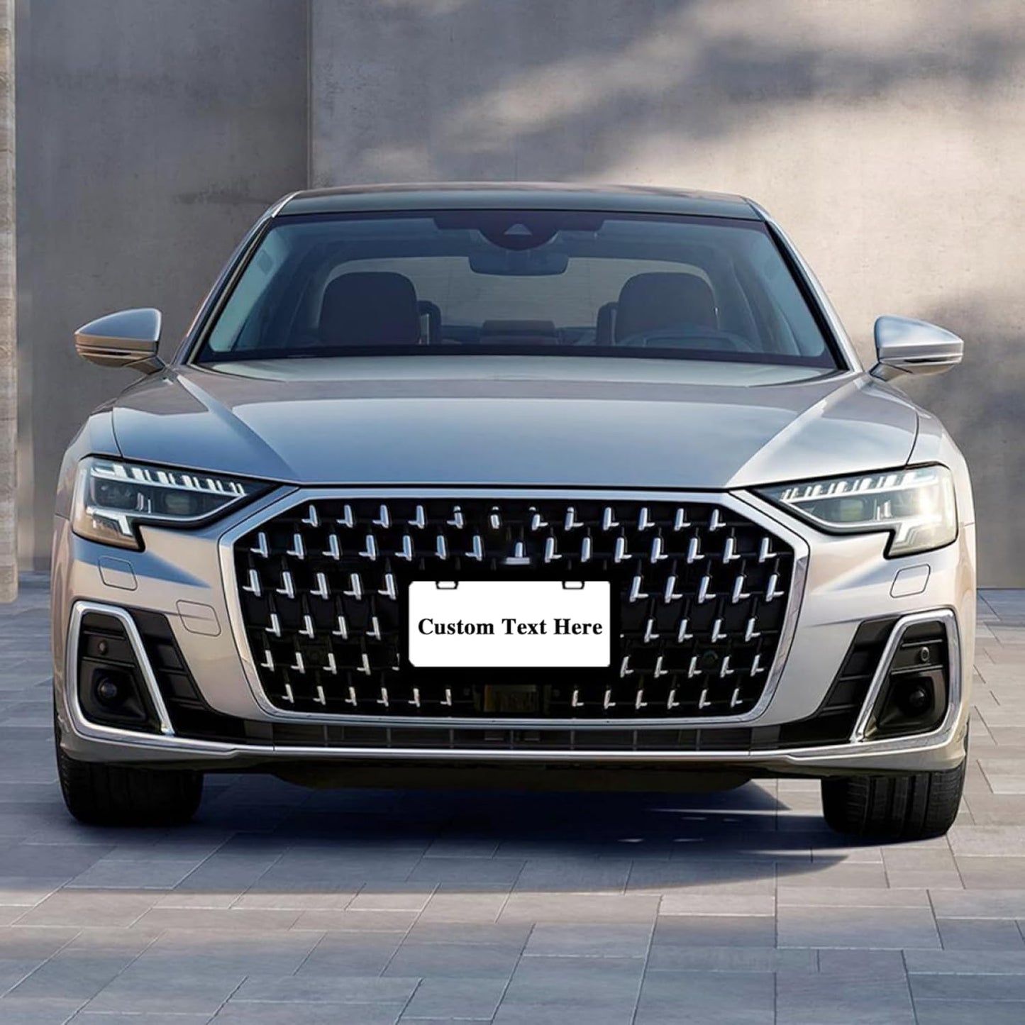 Personalized License Plate Frame, Custom License Plate Holder with Text Photo Logo，Customized Aluminum Metal License Plate Holder for Women Men with Screw Caps,12"x6"