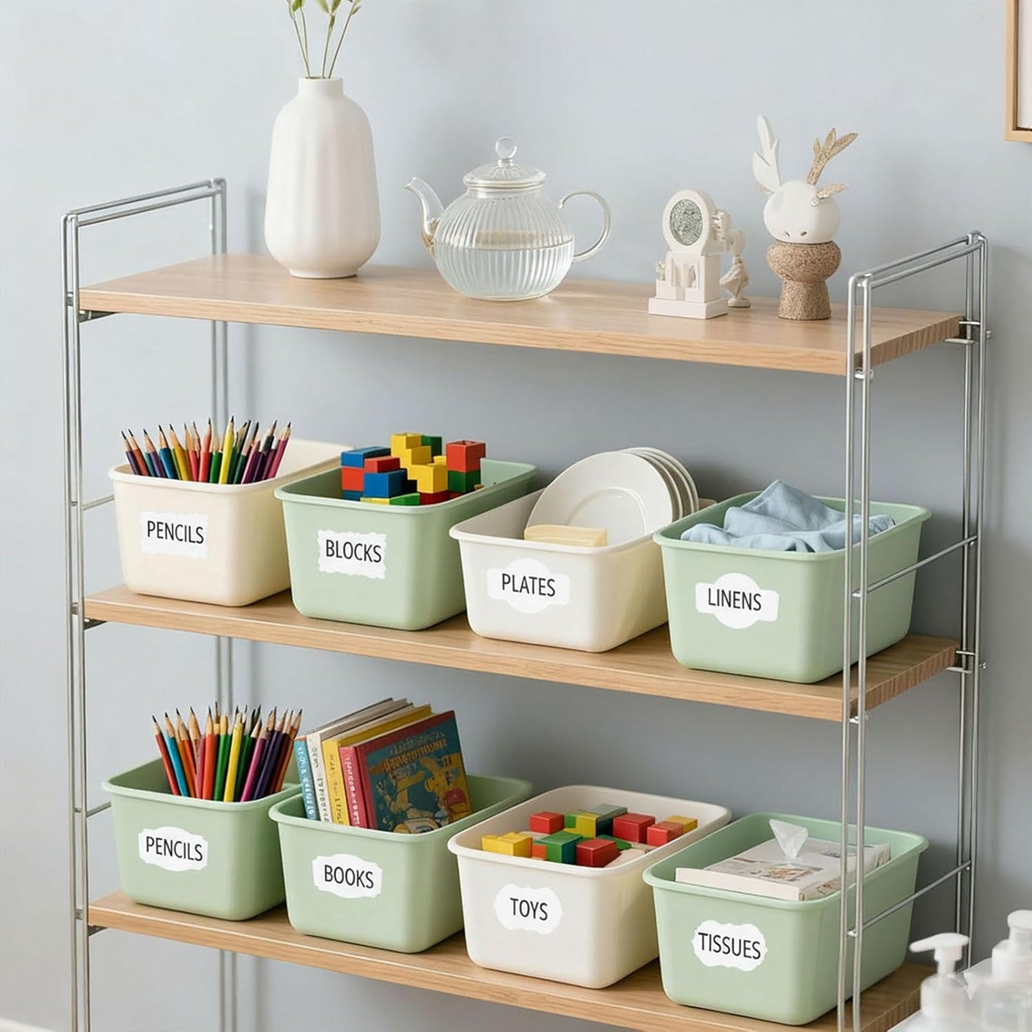 SallyFashion 200PC Label Stickers, 3x2 Inch Canning Labels for Mason Jars, All-Purpose Self-Adhesive Handmade Stickers for Bottles, Canning Supplies, Present Tags(White)