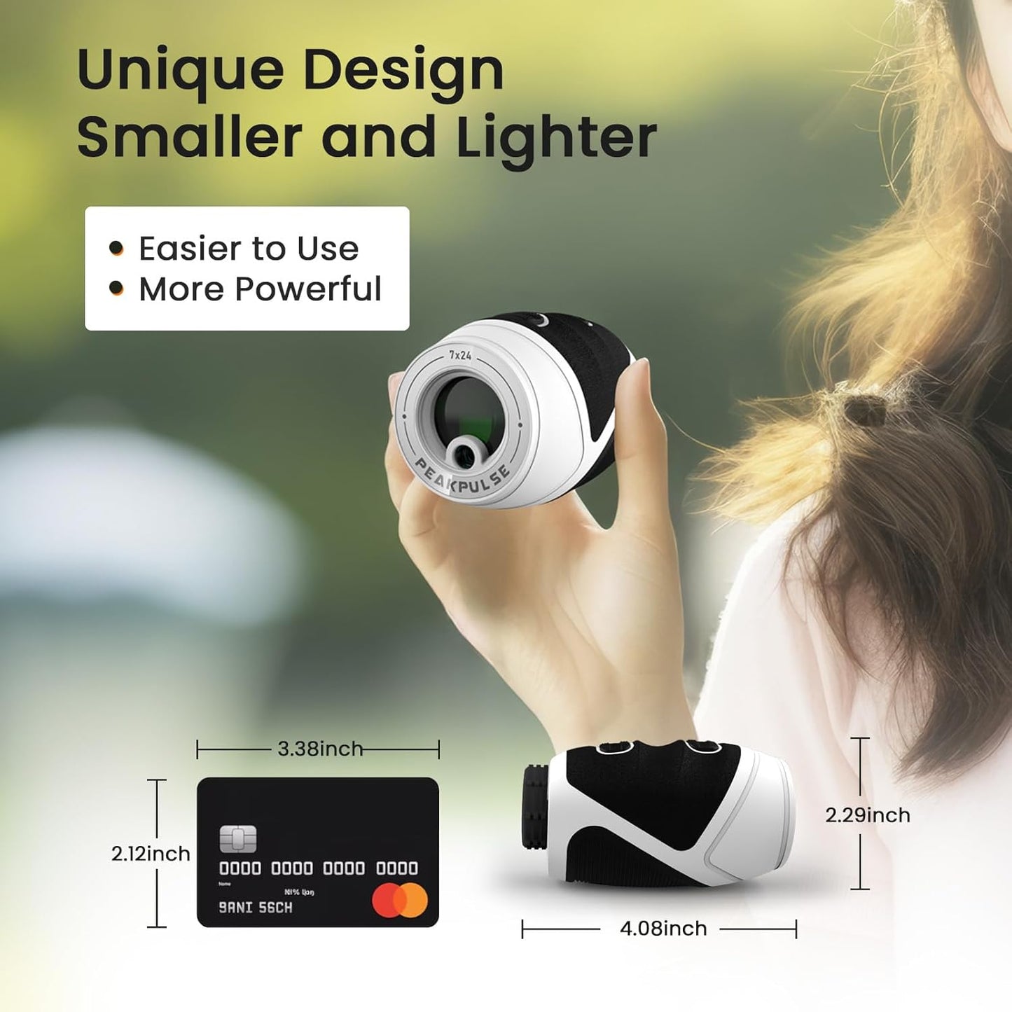 1200 Yards Mini Golf Range Finder for Golfer and Hunter Rangefinder HDLCD 7X Magnification with Slope for Hunting Men Women Rechargeable Flag Locked with Vibration Angle VD HD