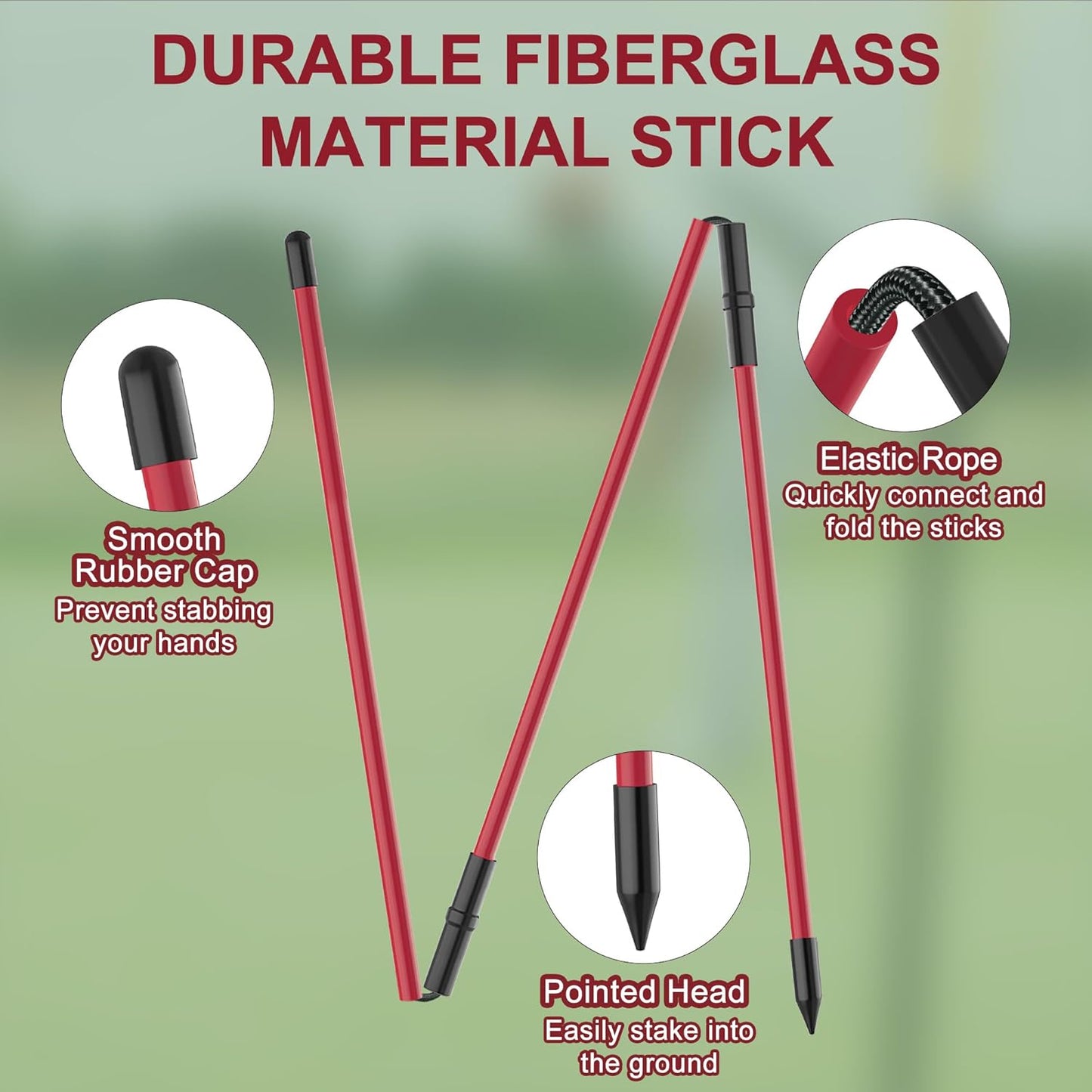 Kulamait 2 Pack Golf Alignment Sticks,Collapsible Golf Alignment Rods 48" Golf Practice Sticks Golf Training Aid for Aiming,Putting,Golf Training Sticks with Clear Tube Case