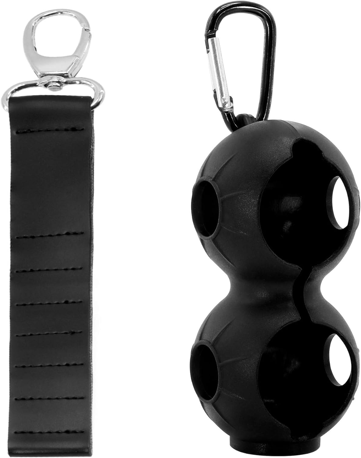 Golf Ball Holder & Golf Tee Holder | Grab-n-Go Design (Holds 2 Balls / 7 Tees)