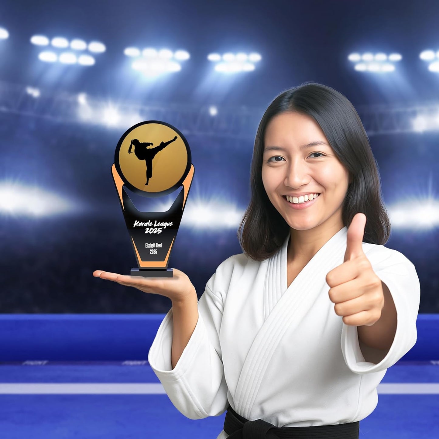 Personalized Acrylic Trophy Award for Activities I Custom Trophy Plaque I Customizable Awards and Trophies I Customize Your Employee Appreciation Gifts (F. Sport Award)