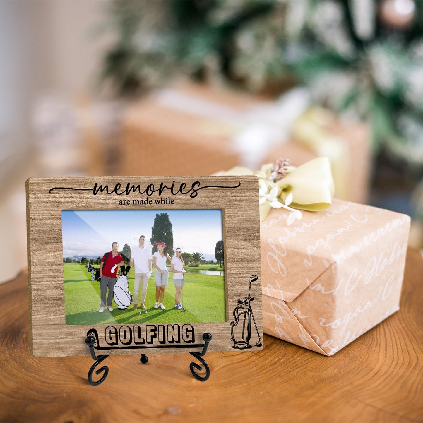 Golf Picture Frame, Golfing Gifts For Friends, Birthday Christmas Gifts Table Desk Decor Golf Photo Frame for 4 x 6 Photo /31