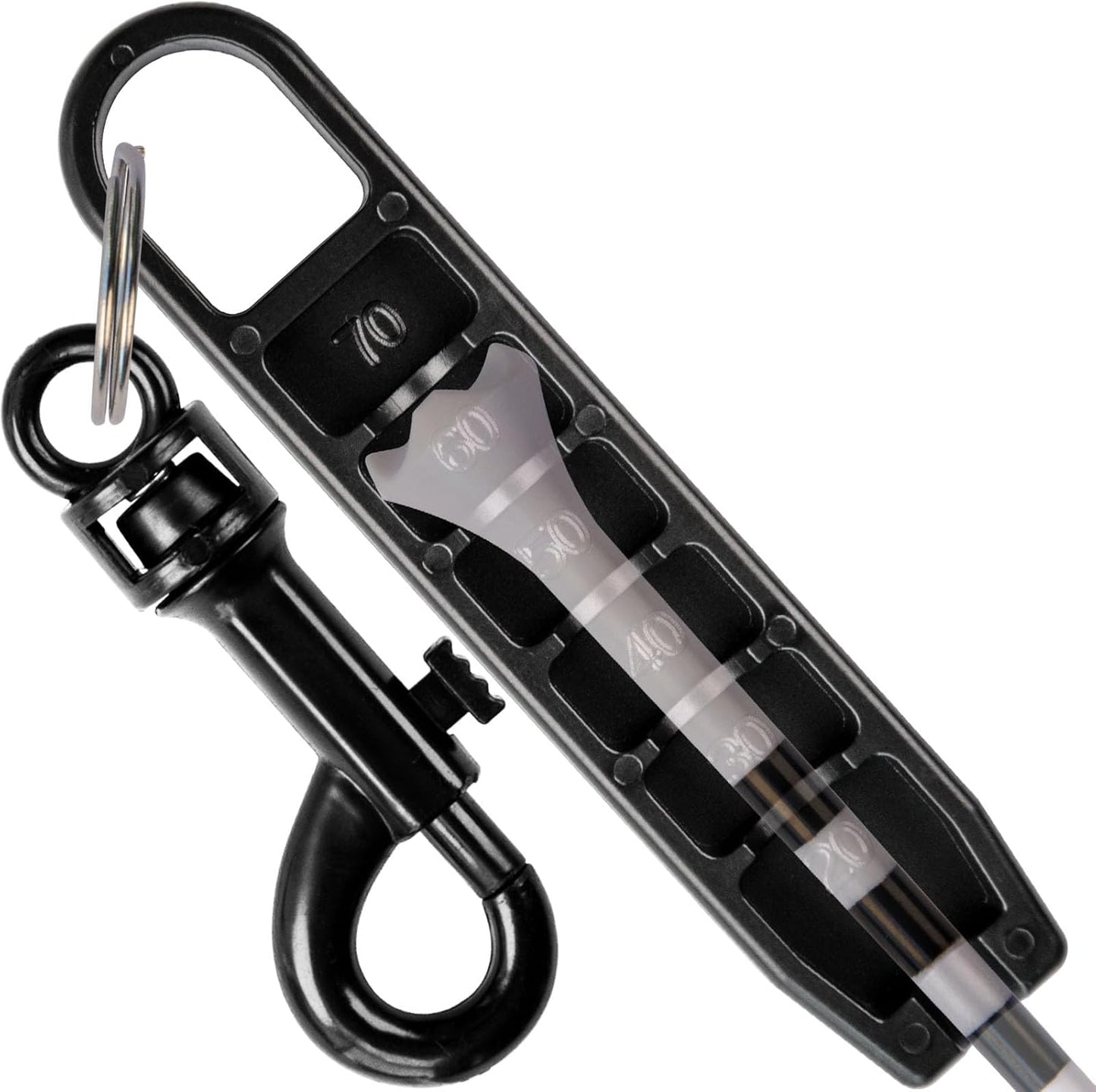 Golf Tee Height Setter Tool with 6 Adjustable Settings, for Consistent Swings and Accuracy, Fits Most Standard Tees, Portable On-Course Golf Swing Aid