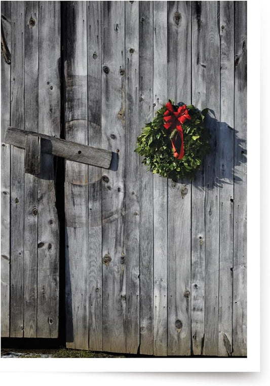 Photographic Christmas Cards, Christmas Barn (6 Cards with White Envelopes)