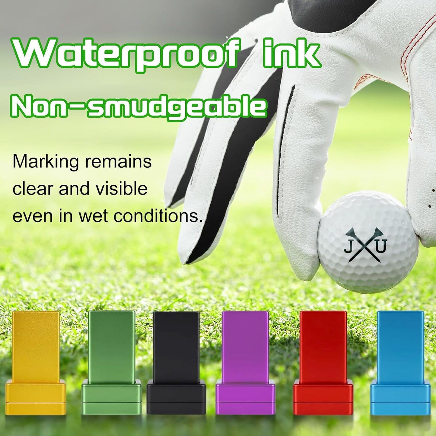 Personalized Golf Ball Stamp - Custom Golf Ball Marker, Waterproof & Long-Lasting Fun Imprint Monogram, Best Golf Accessories 2025 for Men, Large & Clear, Ideal Golf Gift for Dad, women, retirement