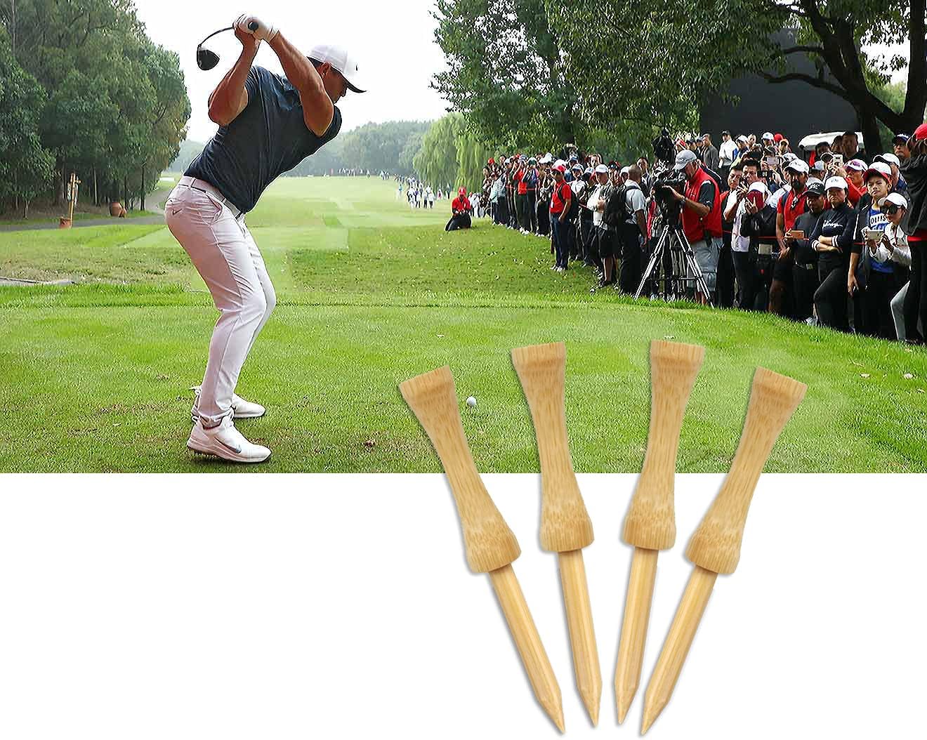 Step Down Golf Tees 2-1/8"or 2-3/4"or 3-1/4" 100 Pack Enduring Wooden Bamboo Golf Castle Tees