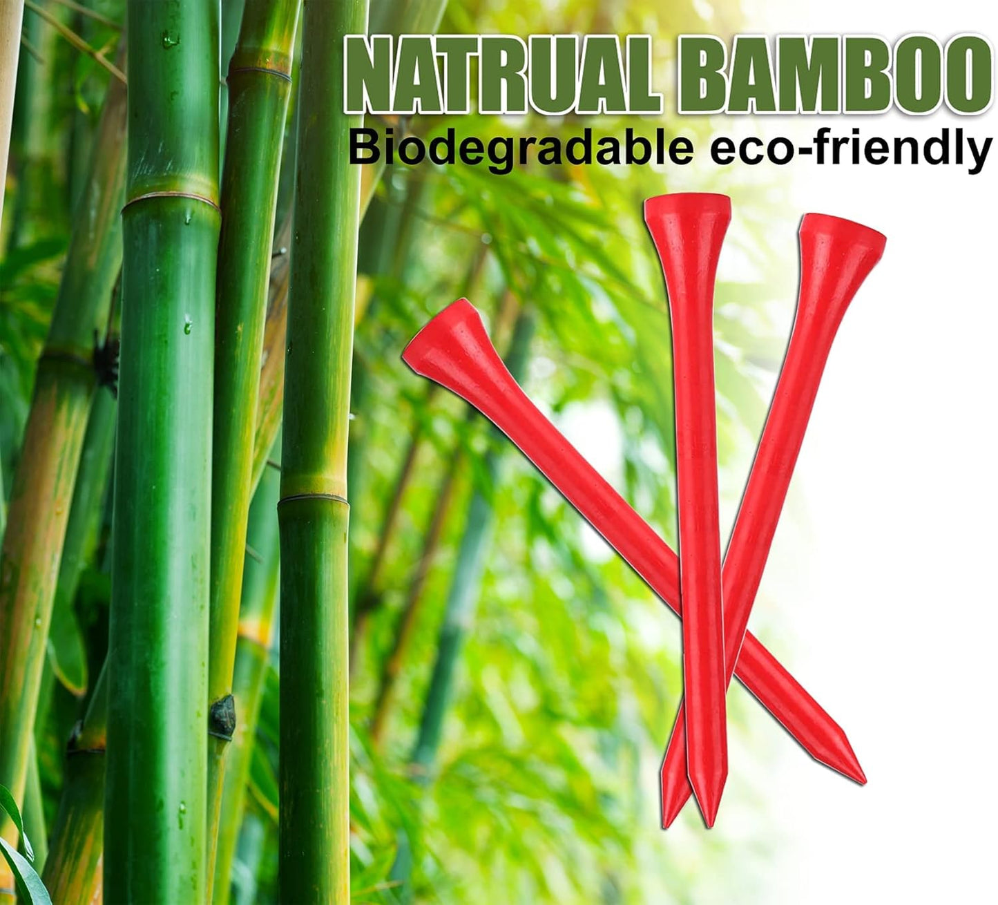 Professional Wooden Golf Tees 2 3/4 inch Tee Pack of 100 Golf Tee