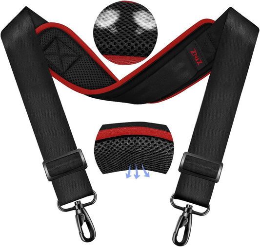 ZINZ 79.5" Universal Bag Strap with Ultra-Thick Fixed Breathable Pad Adjustable Heavy-Duty Shoulder Strap for Laptop Bag Crossbody Luggage Gym Bag Camera Bag and More -B01K02