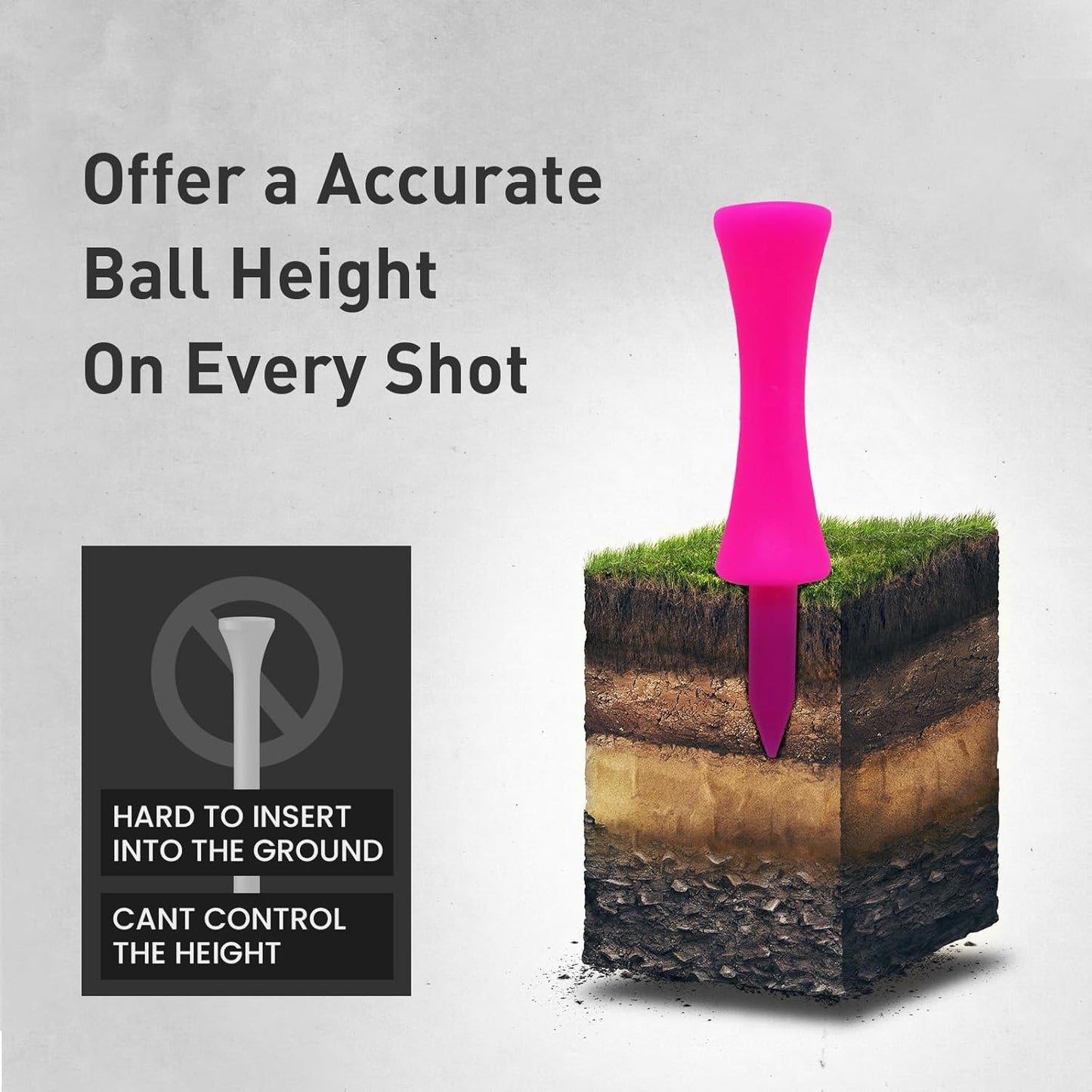 Plastic Golf Castle Tees Step Down Value 200 Count, Unbreakable Mixed or Same Height 1, 1 1/4, 2 3/4, 2 1/4, 2, 1 3/4, 1 1/2 Inch Length Colorful Pack for Practice