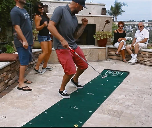 PAR2 - Putting Game and Practice Mat - Play Golf Anytime, Rain or Shine. Play at Home, Office, BBQ or Tailgate Party. Plays Like a Real Round of Golf, Just Have Fun Playing PAR2 to Improve Your Game