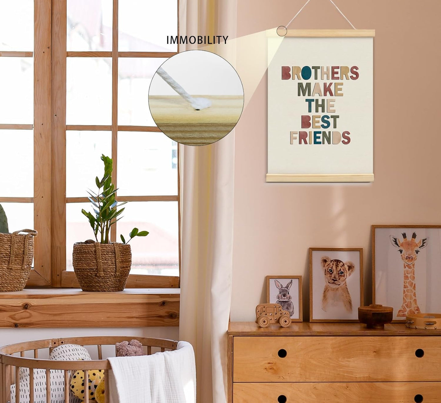 KDHTY Brother Make The Best Friends Sign,Boys Room Decor, Nursery Wall Decor,Playroom Sign for Nursery Toddler Baby Little Boys Bedroom Playroom Game Room,12x16 Inches,Set of 2