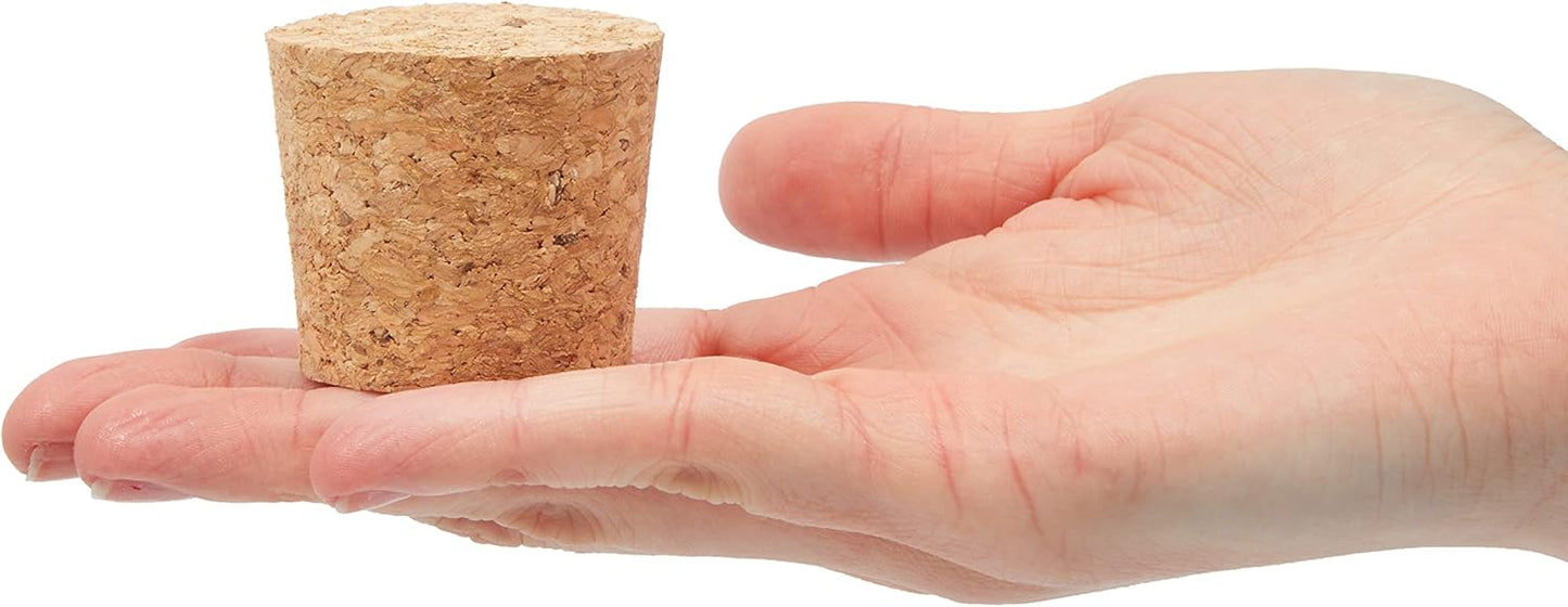 Juvale Cork Bottle Stoppers - 12-Pack, Size 22, Brown - Tapered Design for Easy Insert & Remove - Craft & DIY Projects