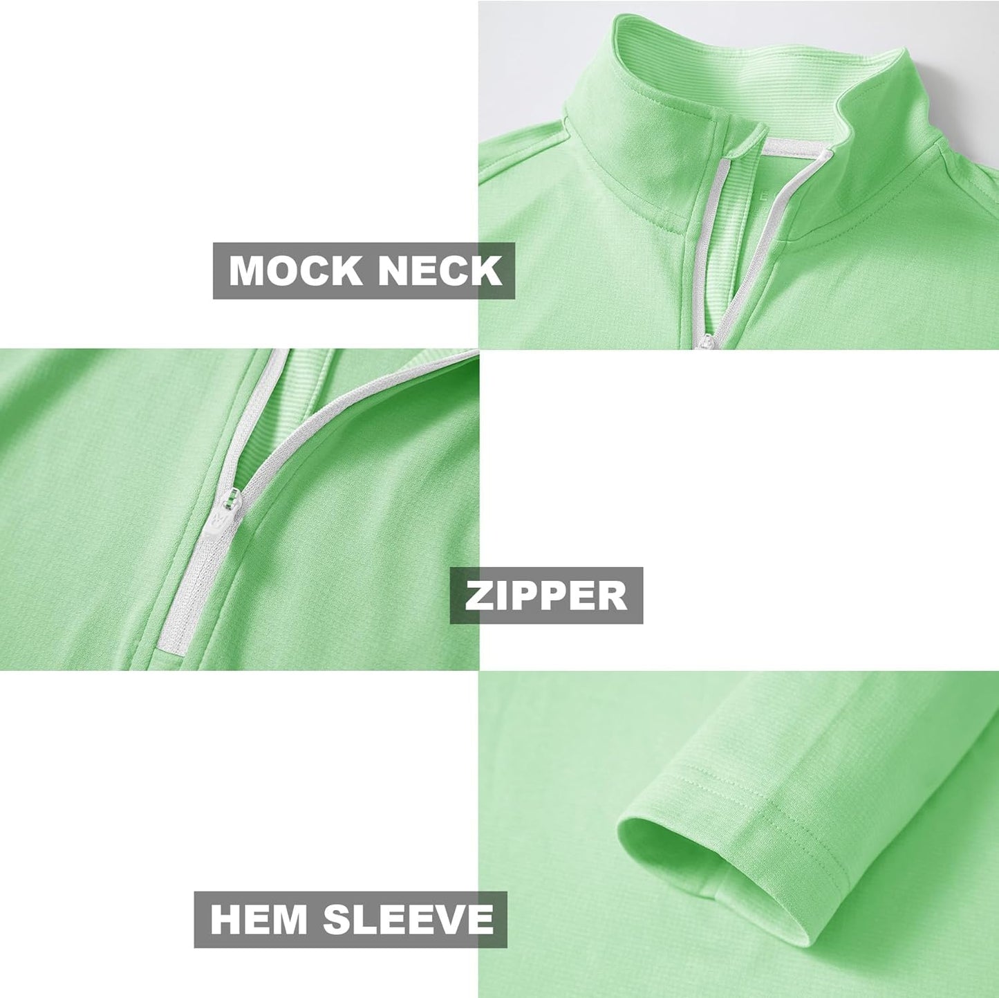 M MAELREG Quarter Zip Golf Pullover Men Dry Fit Long Sleeve Performance Wicking Mock Neck 1/4 Zip Pullover Mens Sweatshirt
