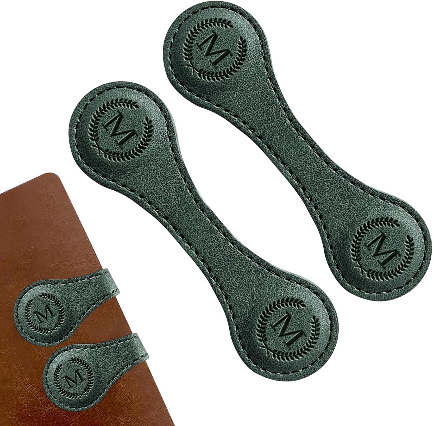 Handmade Personalized Leather Magnetic Bookmark - Custom Initial Letter Design with 26 Alphabet Choices - Durable Bookmark for Readers, Book Lovers, Women & Kids