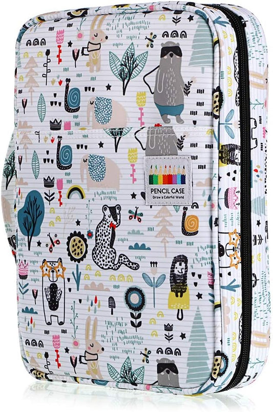 BTSKY Portable Colored Pencil Case - Colored Pencil Organizer Holds 166 Pencils or 112 Gel Pens Large Capacity Zippered Pencil Holder Gel pens