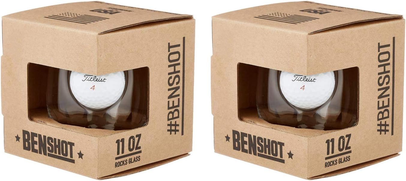 BenShot Golf Ball Wine Glass - 15oz | Made in the USA [Set of 2]