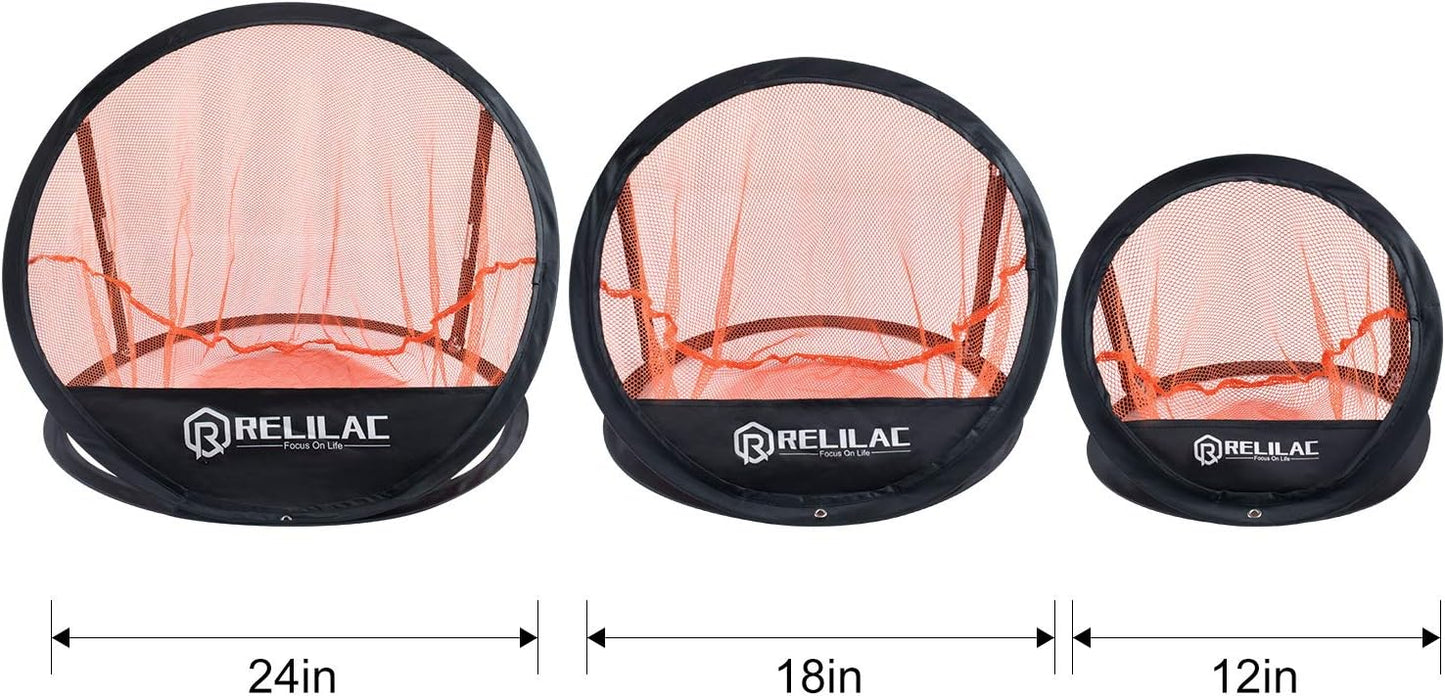 Pop Up Golf Chipping Practice Net Set - Indoor/Outdoor Golfing Target Accessories for Golf Practice - Improve Your Short Game - Gifts for Men, Dad, Mom, Husband, Women, Kid, Golfers