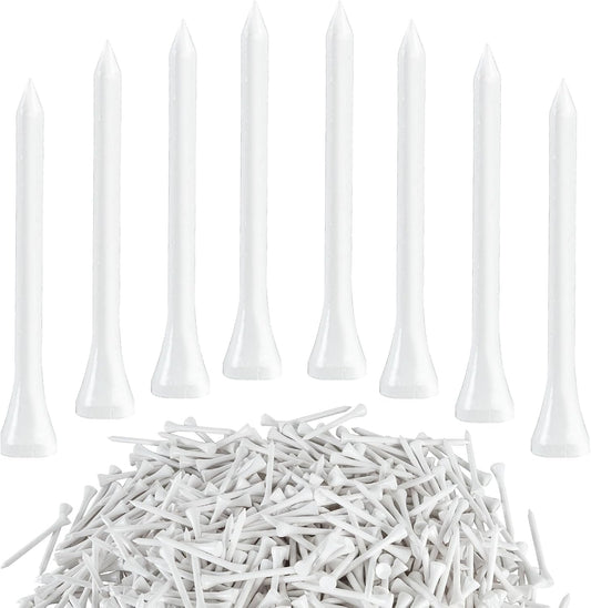 Bamboo Golf Tees 1000 PCS, 2-3/4 inch(70mm) & 3-1/4 inch (83mm) Length, Stronger Than Wood Tees