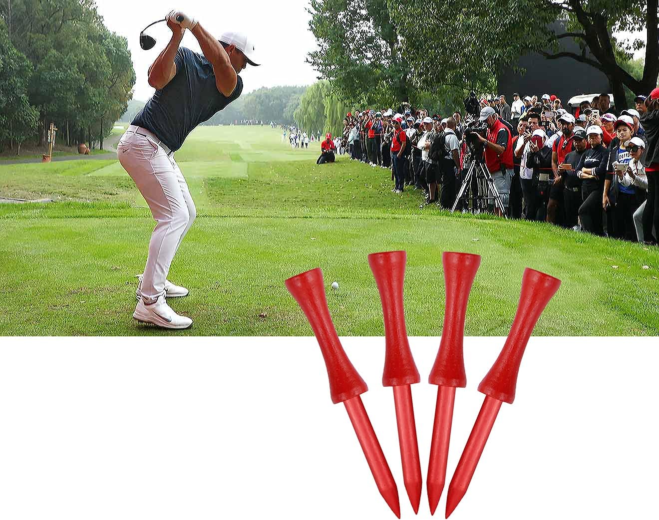 Step Down Golf Tees 2-1/8"or 2-3/4"or 3-1/4" 100 Pack Enduring Wooden Bamboo Golf Castle Tees
