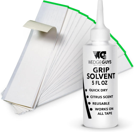 Wedge Guys Professional Golf Grip Tape 2" x 10" Solvent Activated Double Sided Adhesive Strips for Regripping Golf Clubs