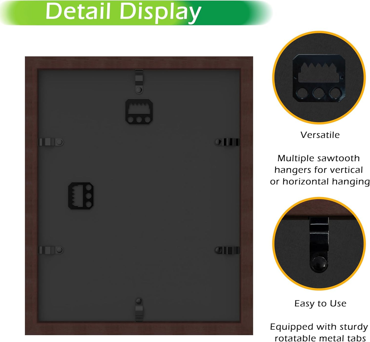 FrameWorks Mahogany Wooden Shadow Box Frame - 8' x 10' Display Case with Soft Felt Back, Tempered Glass, Elegant White Ball Push Pins