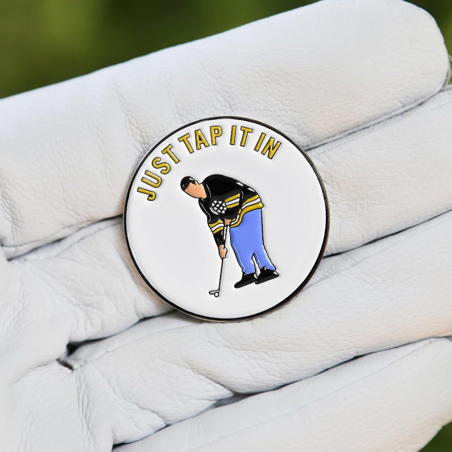 ZEETY Funny Golf Ball Marker with Magnetic Hat Clip – Golf Accessories for Men and Women, Great Golf Gift for Players with Attitude