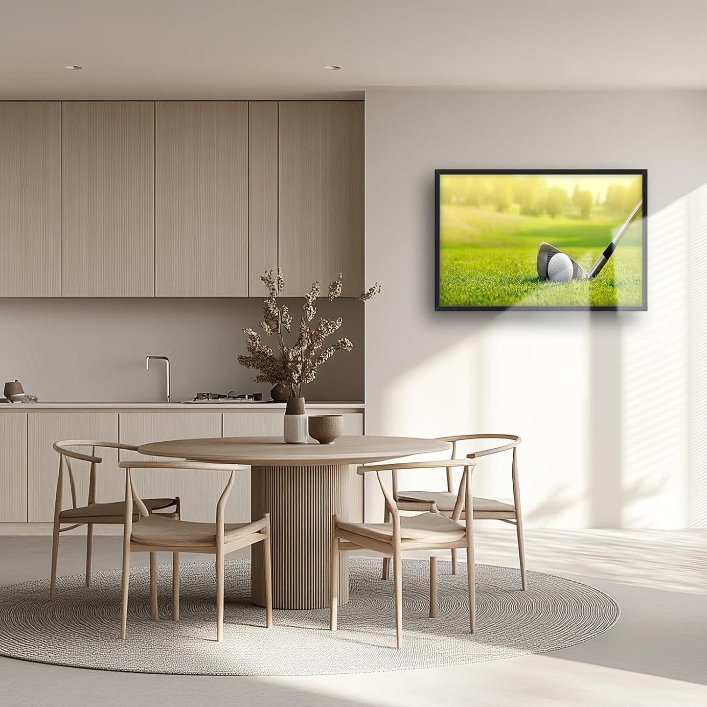 Large Golf Framed Wall Art for Living Room Golf Course Pictures Wall Decor Golf Sports Canvas Print Painting Artwork Modern Home Decorations for Bedroom Office 36x24 inch