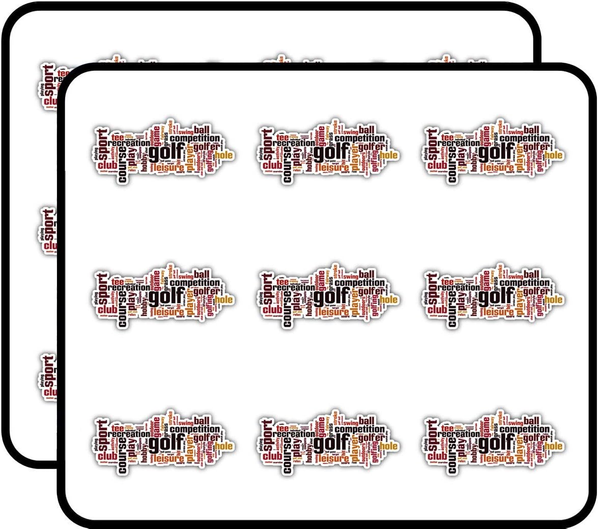 Golf Word Cloud 2" 18 Pack Planner Calender Scrapbooking Crafting Stickers