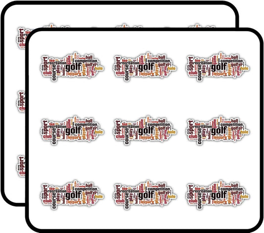 Golf Word Cloud 2" 18 Pack Planner Calender Scrapbooking Crafting Stickers