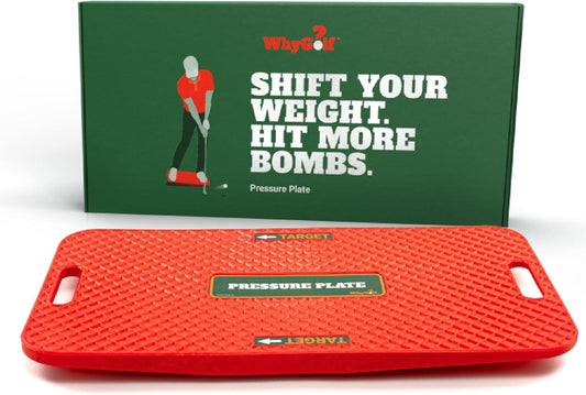 WHYGOLF Swing Trainer Pressure Plate with Power Wedge – Improve Weight Shift, Balance & Accuracy – Golf Training Aid for Increased Power & Control – Teaching Tool for Club Practice & Drills