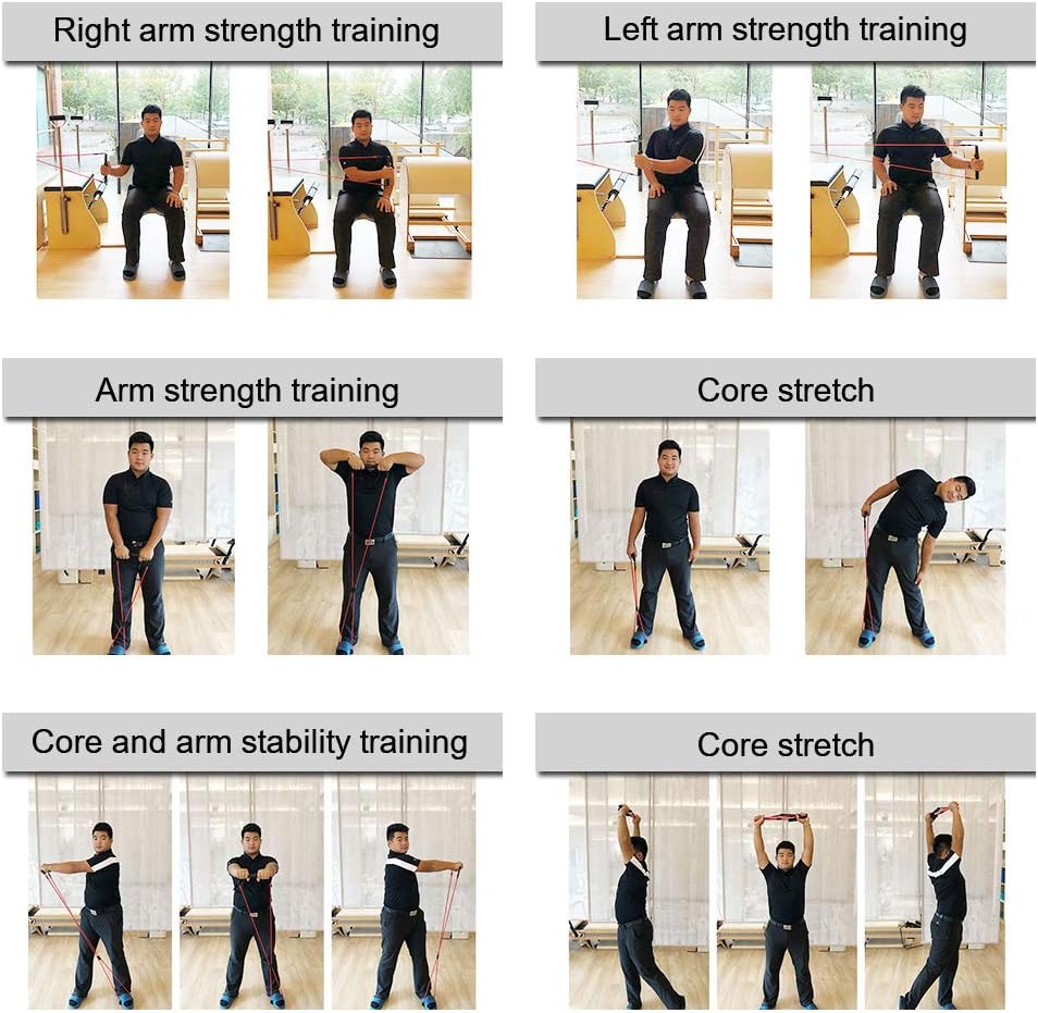 KIKIGOAL Golf Exerciser Resistance Bands Exercise Fitness or Pilates Workout Gym Sports Swing Cord