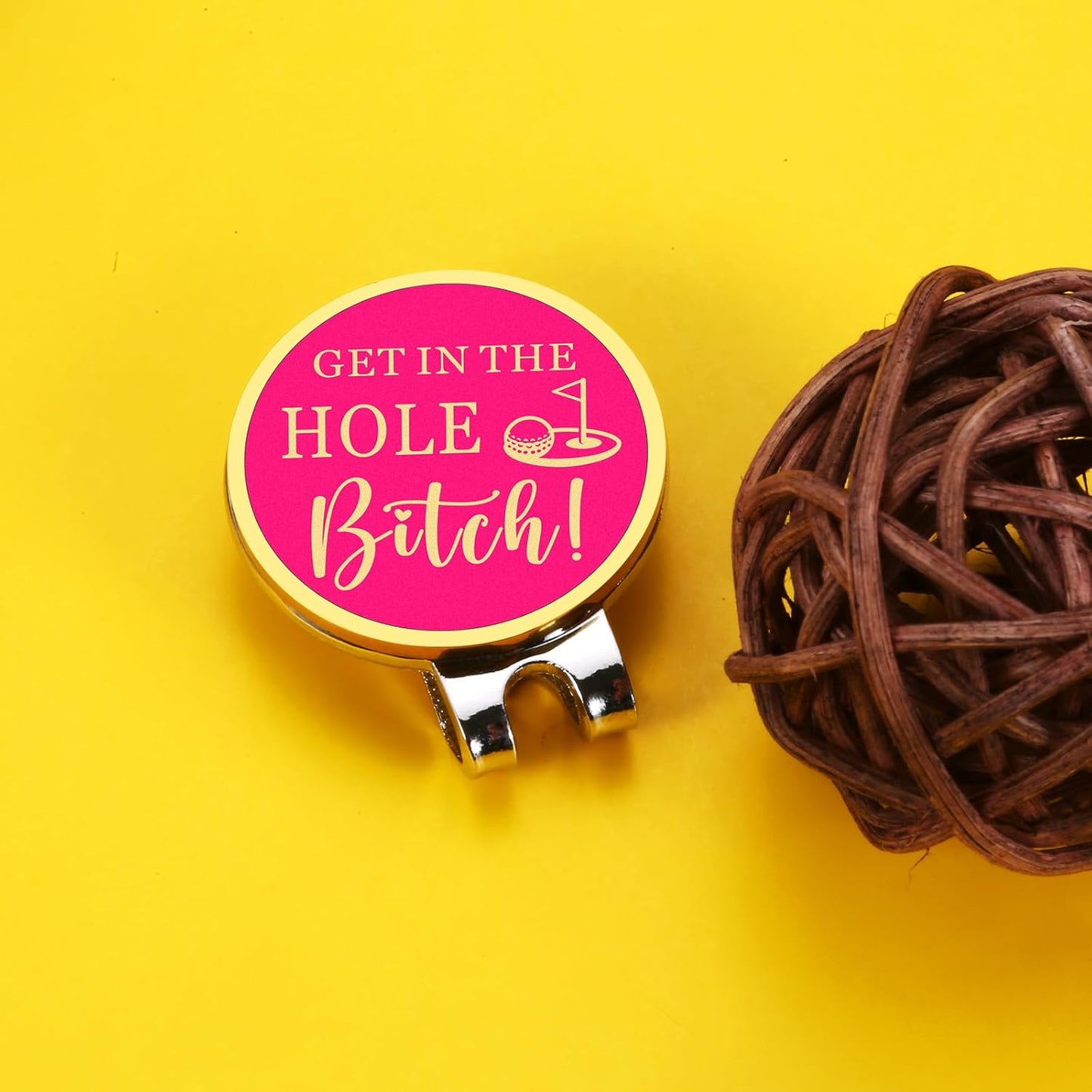 TI-EDC Funny Golf Women's Ball Marker Hat Clip, Golf Stocking Stuffer for Women, Womens Funny Golf Accessories, Funny Golf Ball Marker Accessories, Valentines Day Gifts for Girlfriend