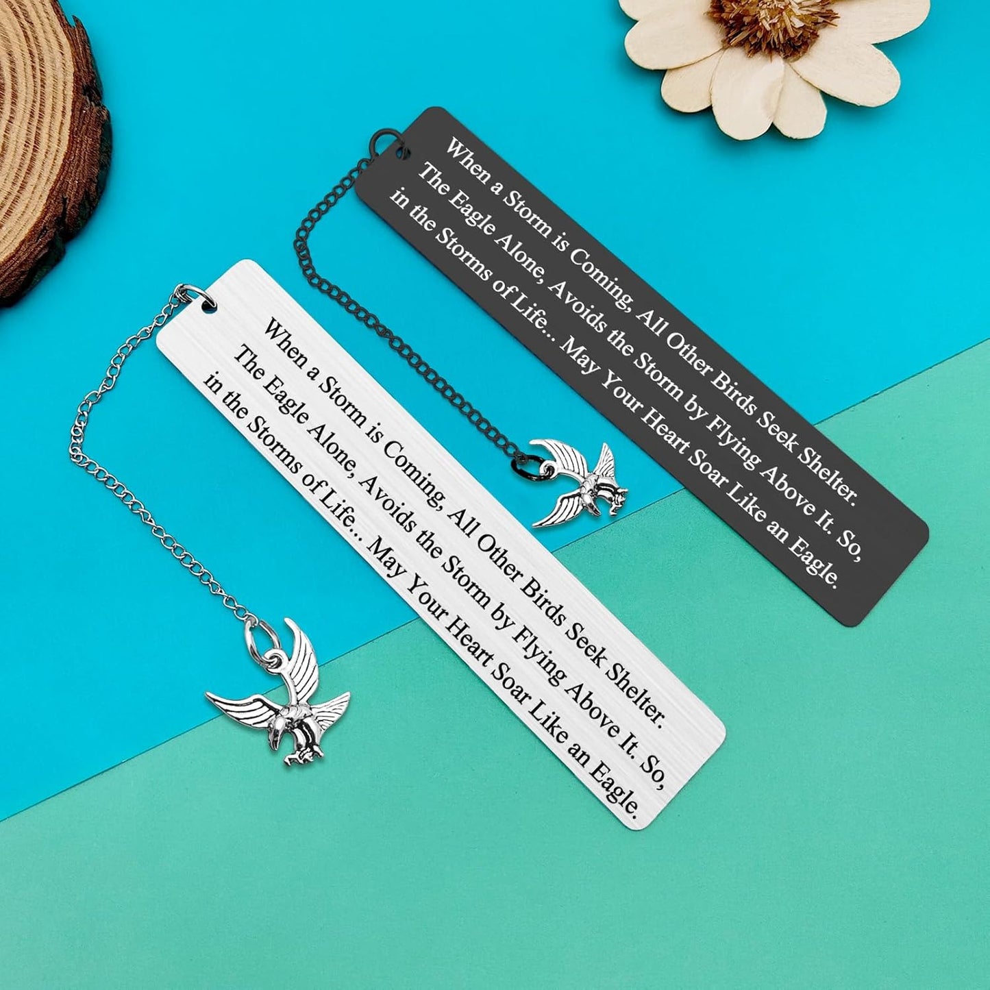 2Pcs Inspirational Bookmarks Eagle Gifts for Women Men Gifts for Eagle Scouts Reading Lovers Scouts Leader Scout Ceremony Gift Scoutmaster Court of Honor Encouragement Gifts for Eagle Lovers Friends