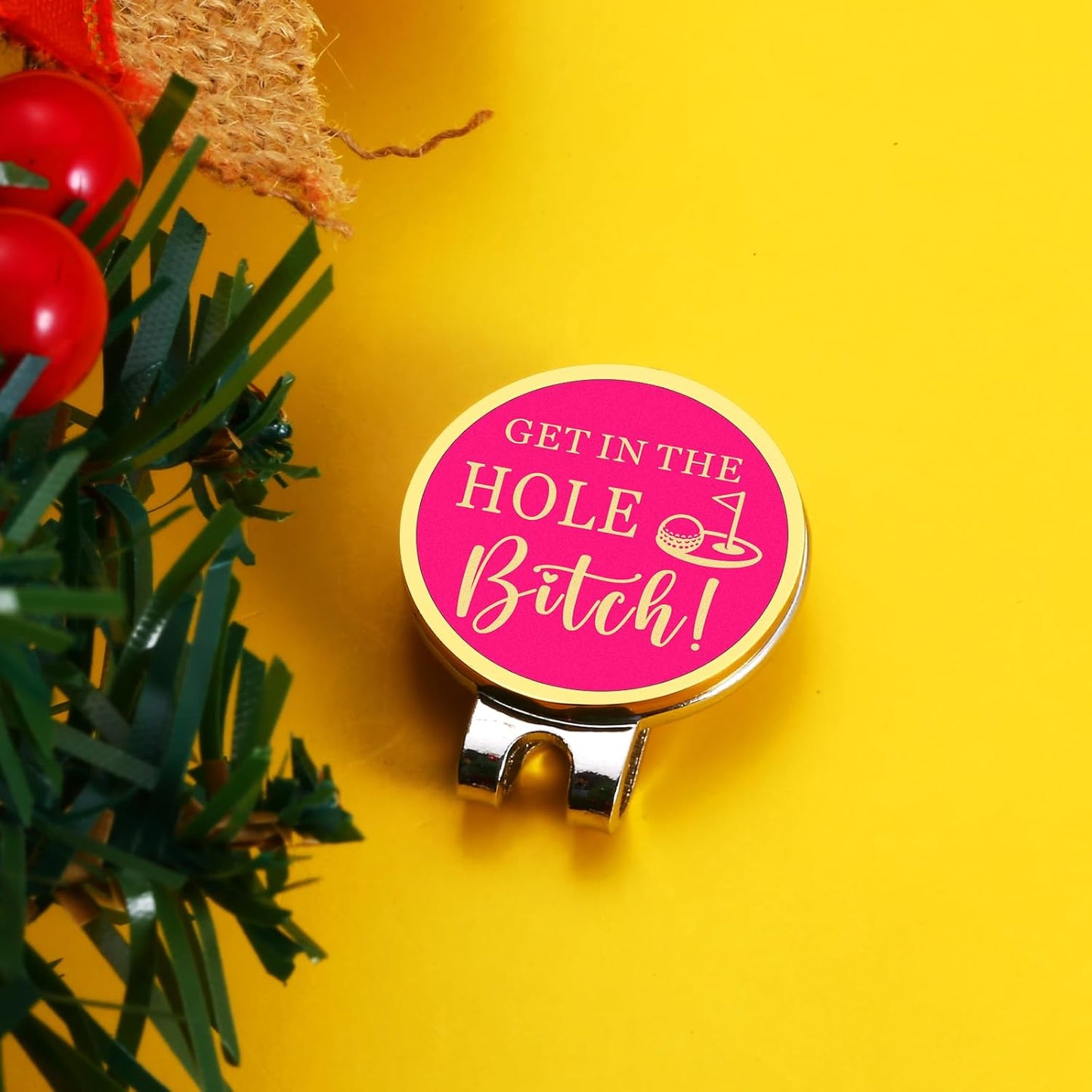 TI-EDC Funny Golf Women's Ball Marker Hat Clip, Golf Stocking Stuffer for Women, Womens Funny Golf Accessories, Funny Golf Ball Marker Accessories, Valentines Day Gifts for Girlfriend