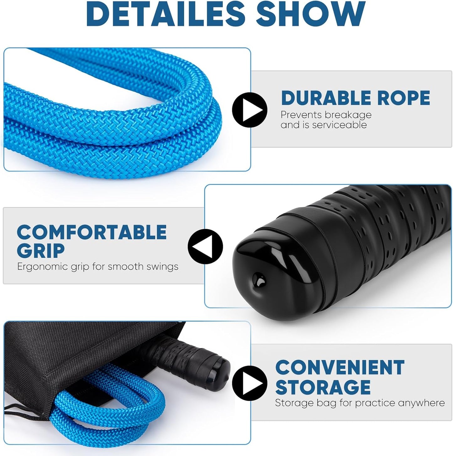 Golf Rope Swing Trainer Professional Golf Swing Rope Training Aid Improved Golfers Swing Speed, Rhythm, Flexibility and Strength Golf Training Aid for Men Women Gift