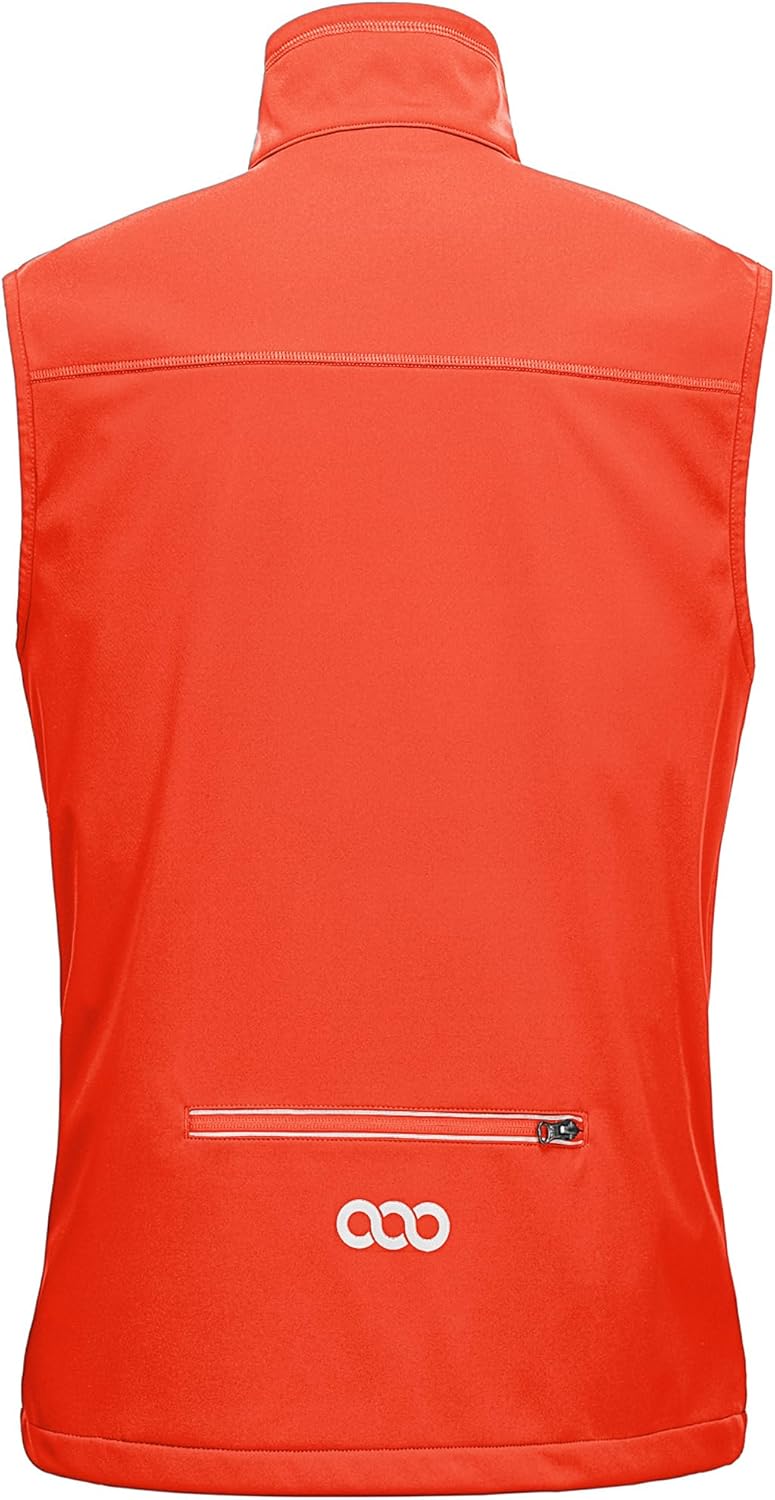 33,000ft Men's Windproof Lightweight Golf Vest Outerwear with Pockets, Softshell Sleeveless Jacket for Running Hiking Sports