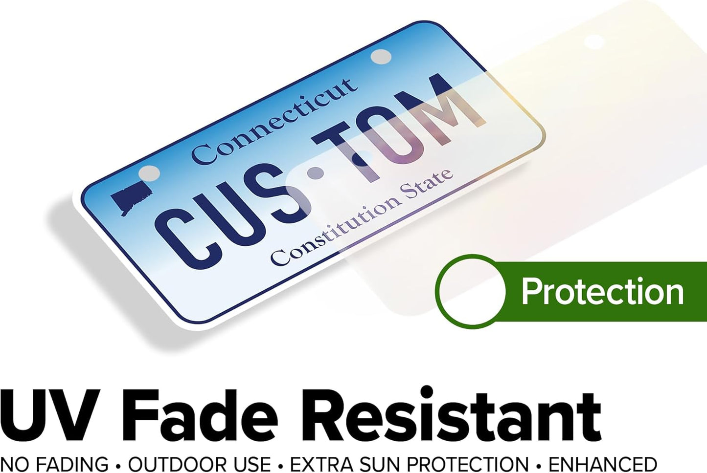 Mini License Plates, Personalized License Plates, Custom for Car, Bikes, ATV, Kids Car, Golf Cart, Jeep, 2x4 Inch, Rust-Free Fade Resistant Aluminum, USA Made by My Sign Center (Connecticut)