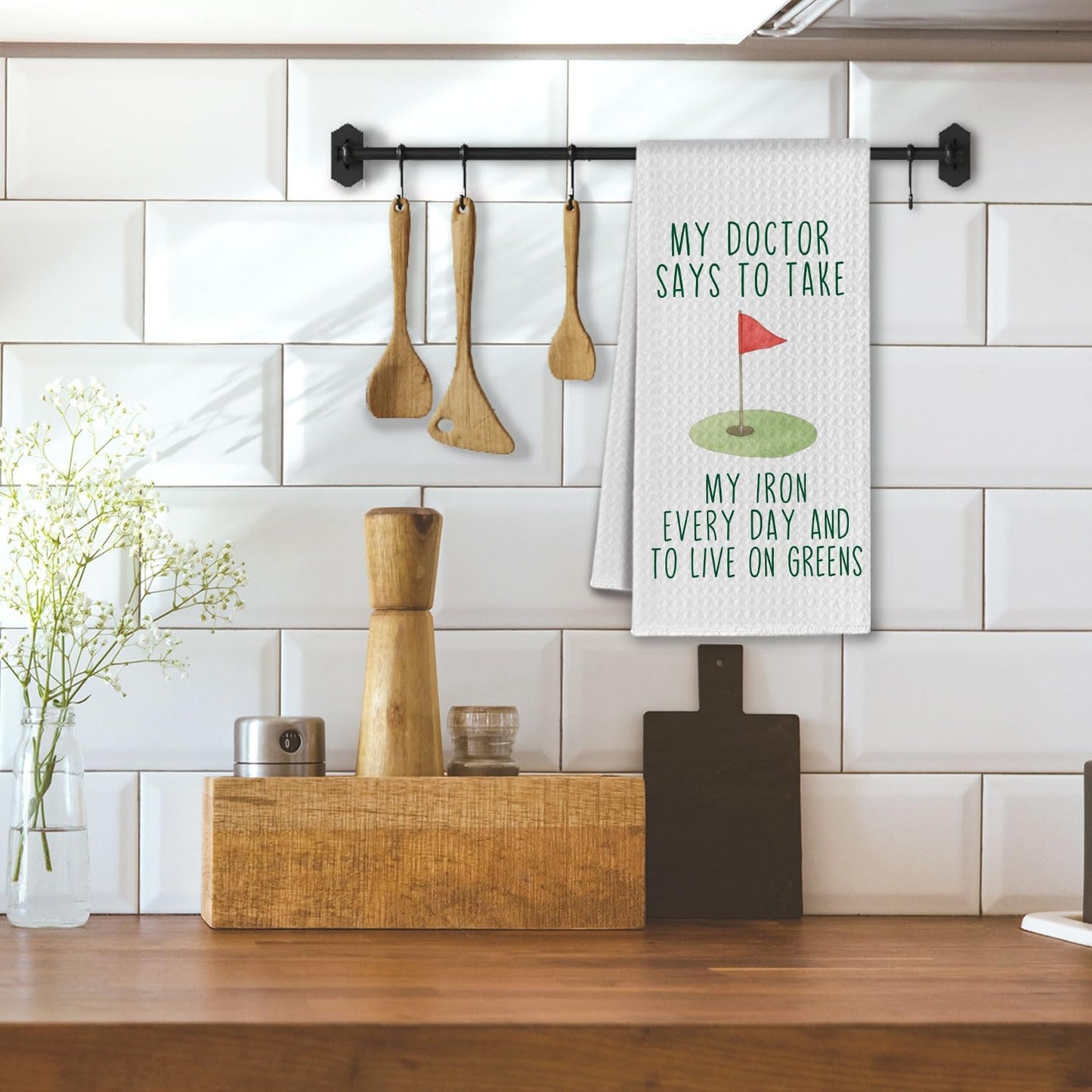 Golf Gifts Kitchen Towels, Funny Golfing Gifts for Men Women Dish Tea Towels for Kitchen Decor, Golfer Gift Decorative Hand Towel for Bathroom, 16x24 Inches