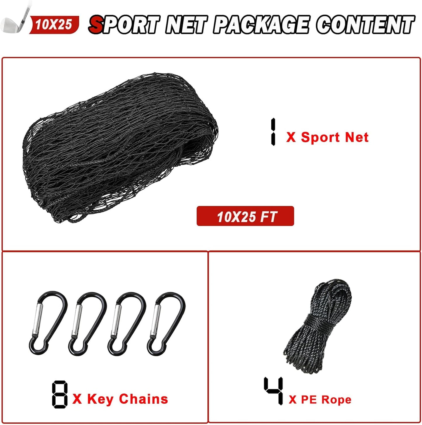 Golf Net,Golf Practice Net,Sports Netting,Sports Practice Barrier Net,Heavy Duty Ball Netting