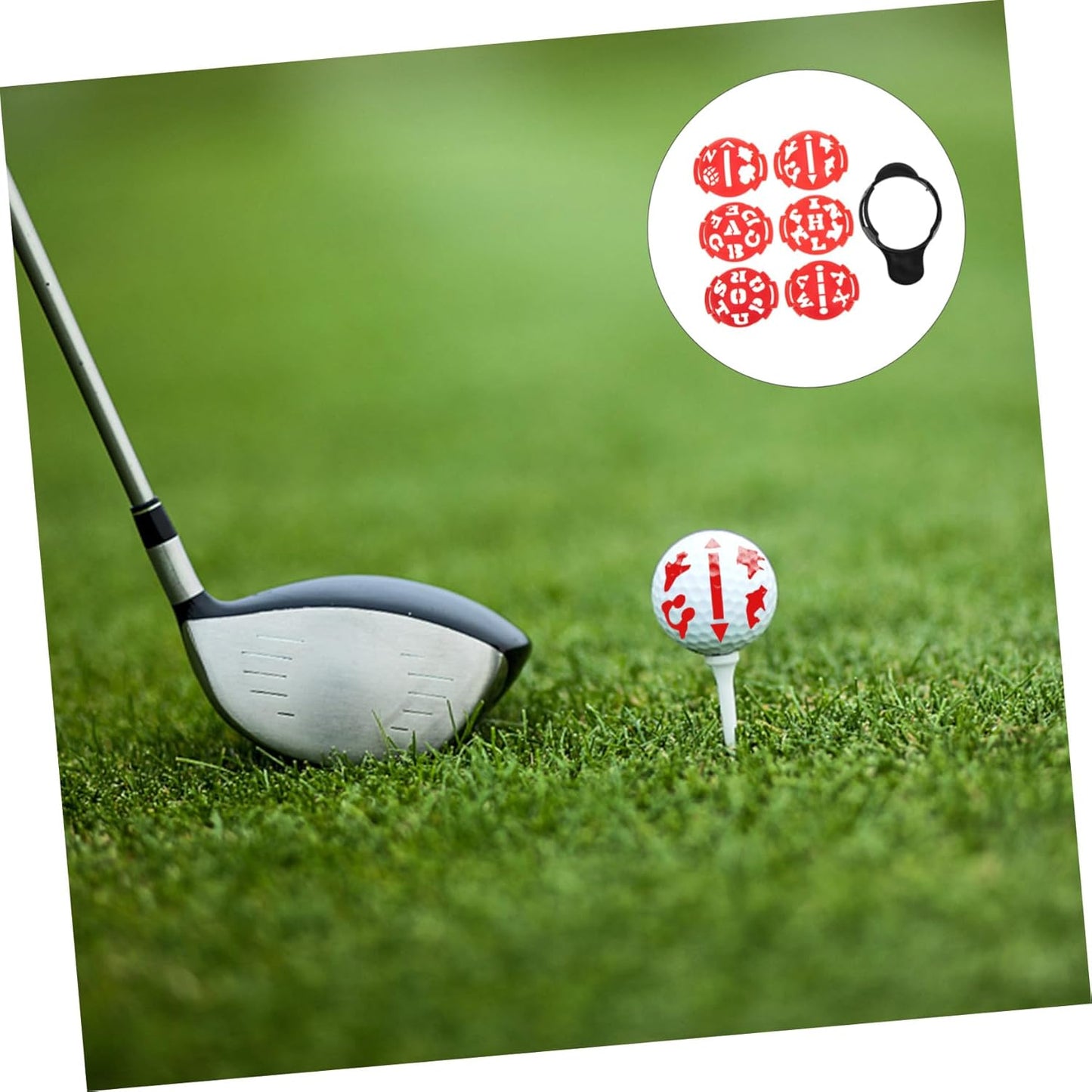 Creative Golf Ball Markers with Line Letter Pattern Stencils Golf Ball Liner Kit with Base for Accurate Alignment and Swing Improvement Lightweight Golfing Accessories for Easy