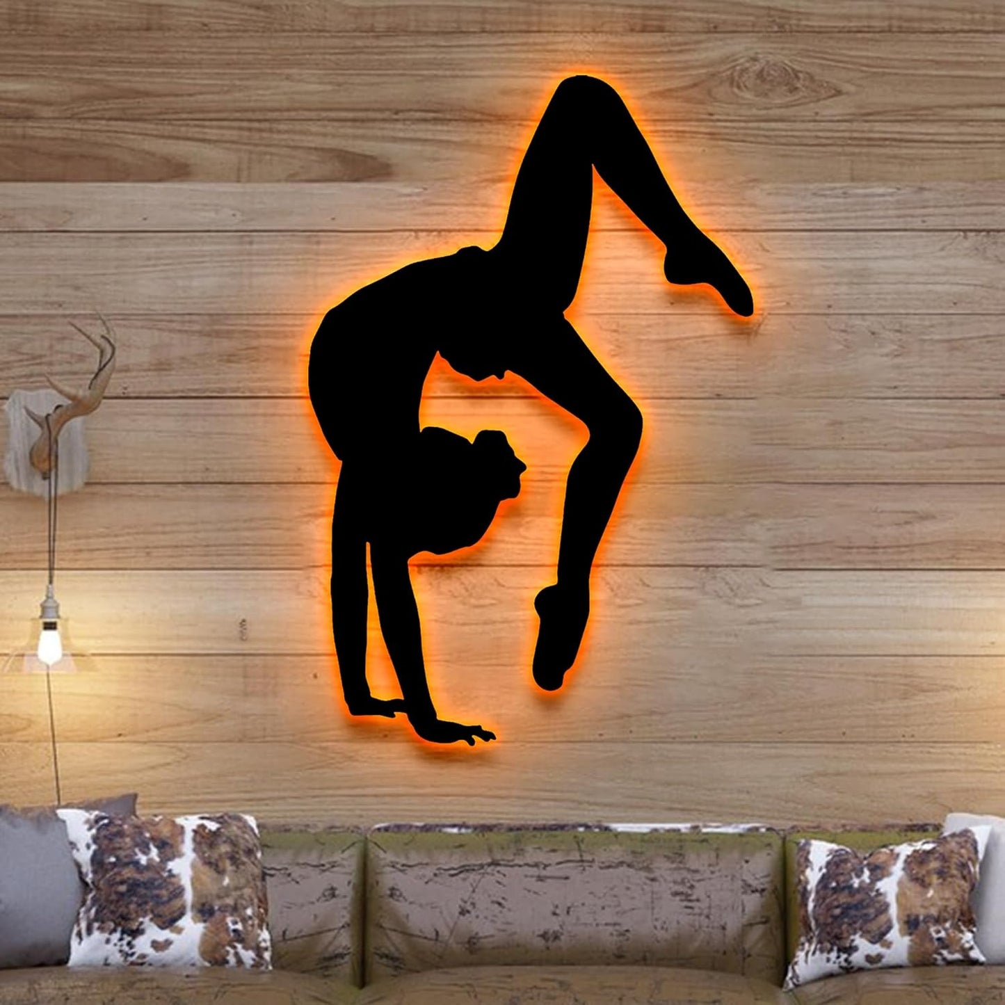 Custom Gymnastics Metal Sign With LED Light, Personalized Gymnastics Metal Sign, Gift For Gymnastics Lovers, Wall Hanging, Home Decor, Birthday Gift, Christmas Gift