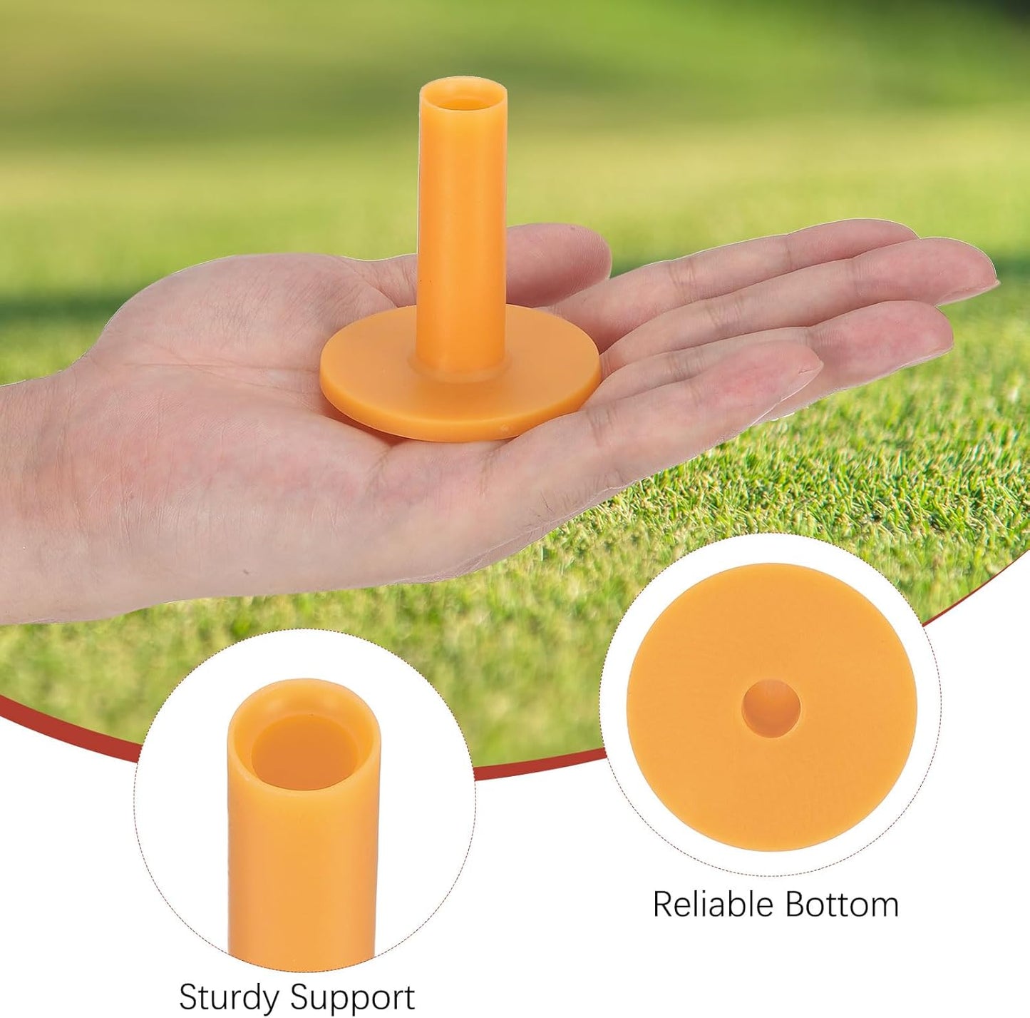 Rubber Golf Tees [] - Flexible Stable Ball Holder Use for Home & Outdoor & Indoor Tall Training Driving Range - [] Hitting Mats
